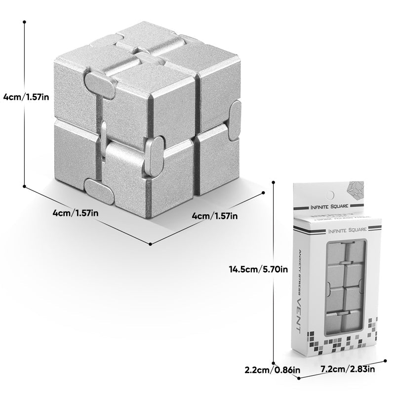 Infinity Fidget Cube Toy with Smooth Moving Alloy Design