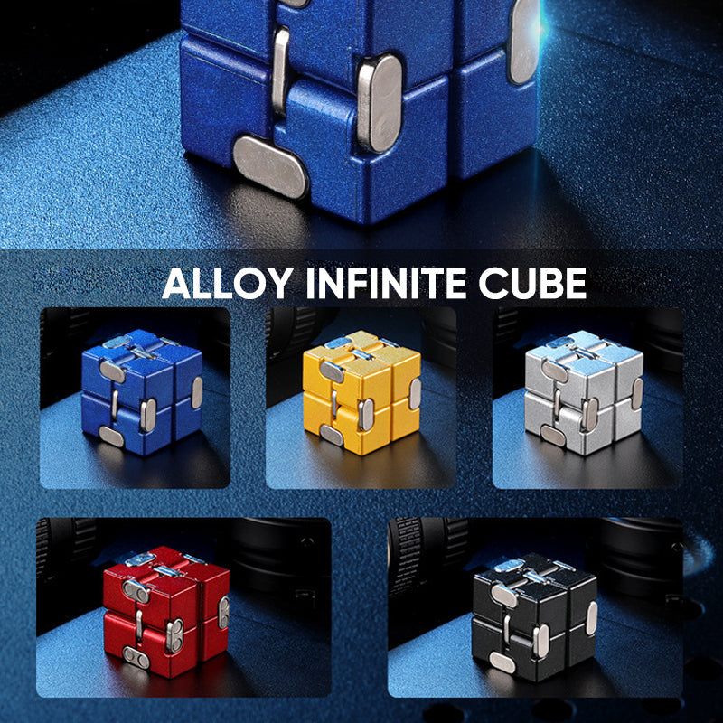 Infinity Fidget Cube Toy with Smooth Moving Alloy Design