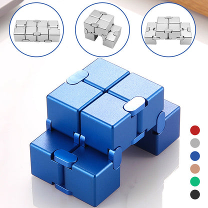 Infinity Fidget Cube Toy with Smooth Moving Alloy Design