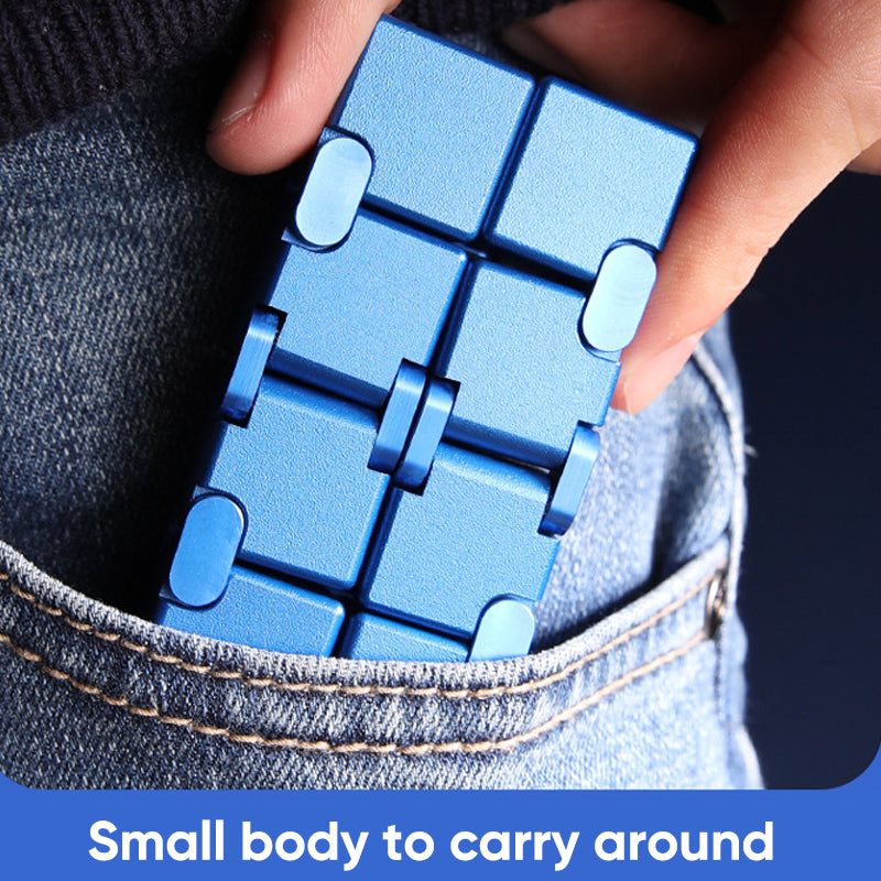 Infinity Fidget Cube Toy with Smooth Moving Alloy Design