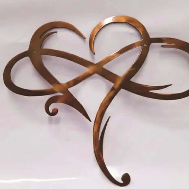 Infinity Heart Iron Wall Decoration with Mother of Pearl