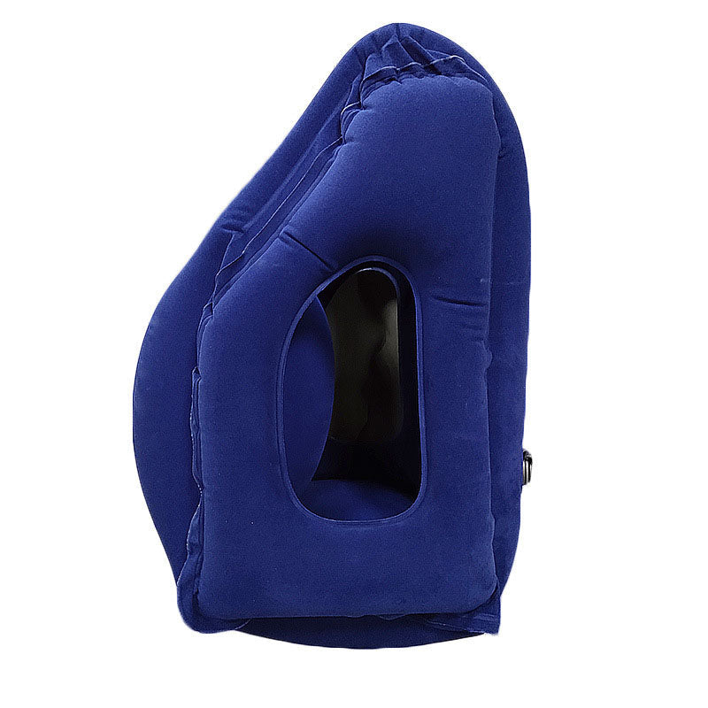 Inflatable Neck Support Travel Pillow with Adjustable Firmness
