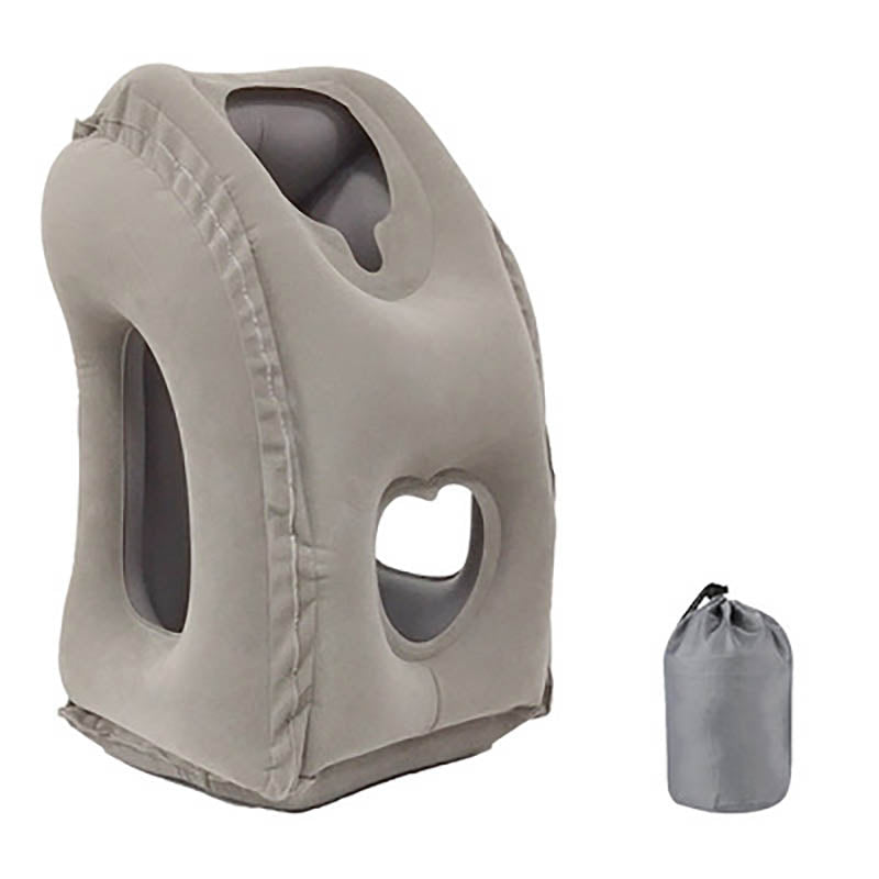 Inflatable Neck Support Travel Pillow with Adjustable Firmness