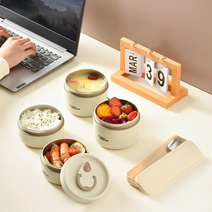 Insulated Stainless Steel Lunch Box with Leak-Resistant Seal