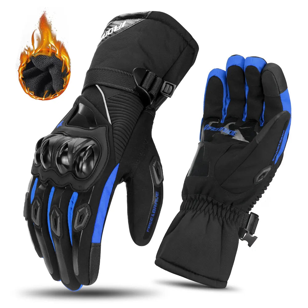 Insulated Waterproof Motorcycle Gloves with Touchscreen Grip