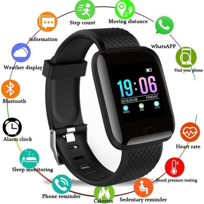Intelligent Fitness Tracker Watch with Heart Rate and Sleep Tracking