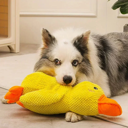 Interactive Duck Dog Toy with Squeaker and Tug Play