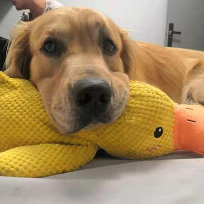 Interactive Duck Dog Toy with Squeaker and Tug Play