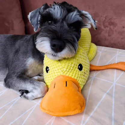 Interactive Duck Dog Toy with Squeaker and Tug Play