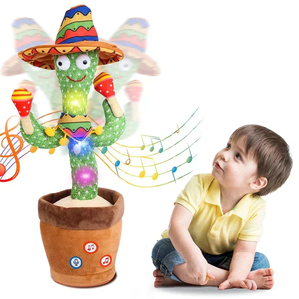 Interactive Talking Dancing Cactus Toy for Kids with 120 English Songs