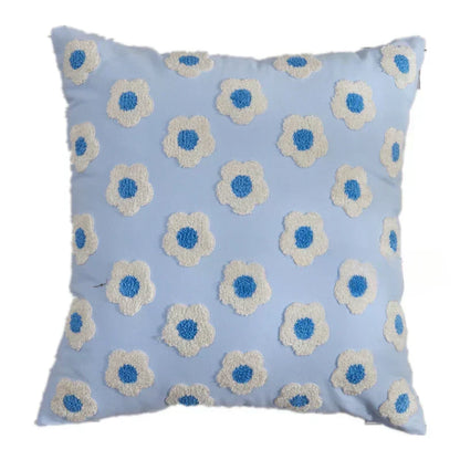 Jacquard Cushion Cover with Woven Sunflower Pattern and Hidden Zip Closure