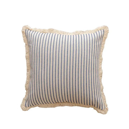 Jacquard Cushion Covers with Elegant White Frill