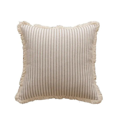 Jacquard Cushion Covers with Elegant White Frill