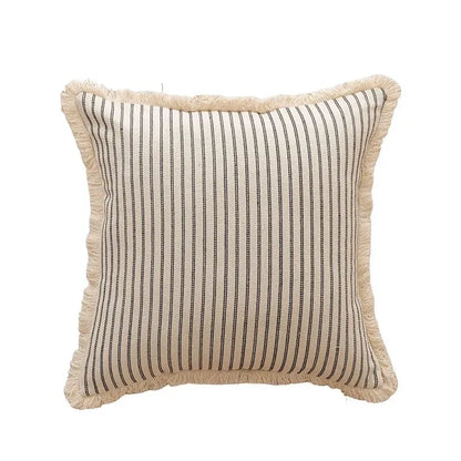 Jacquard Cushion Covers with Elegant White Frill