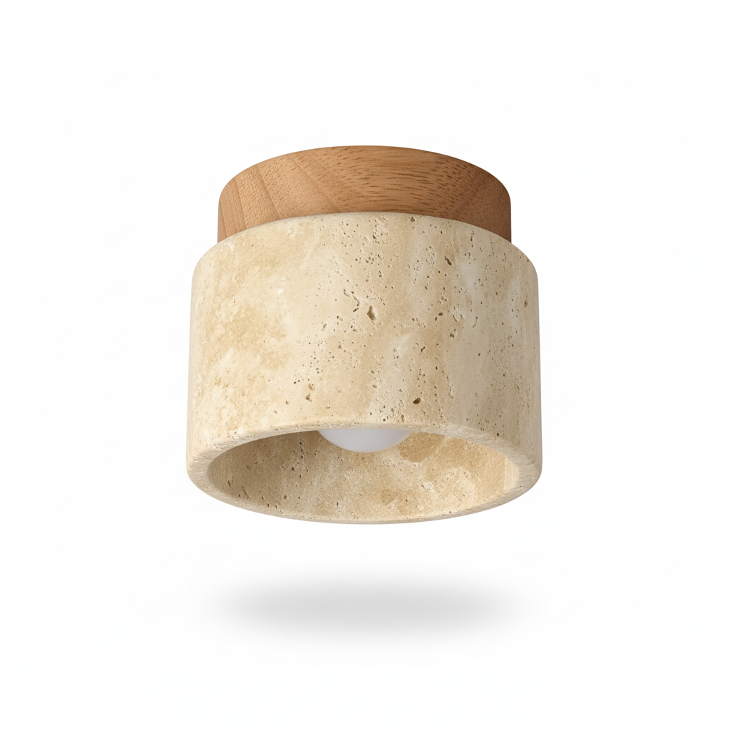 Japanese Style LED Ceiling Lamp with Organic Minimalist Design