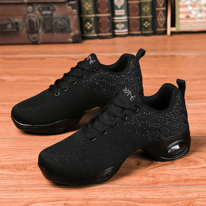 Jazz Dance Shoes with Breathable Mesh Upper and Cushioned Air Sole