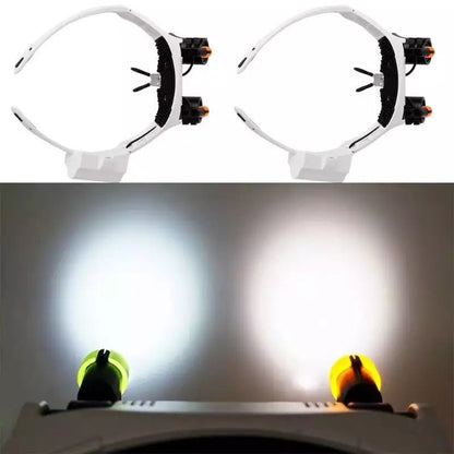 Jeweler Headband Magnifier with LED Light and 4 Lens Magnifications