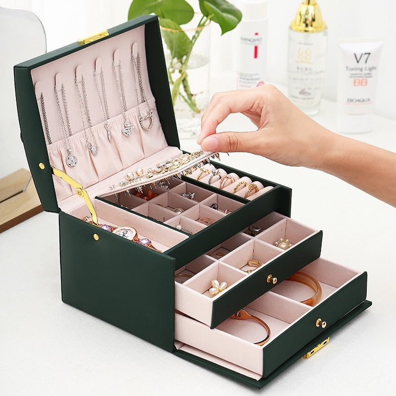 Jewellery Travel Organiser Case with Multiple Compartments