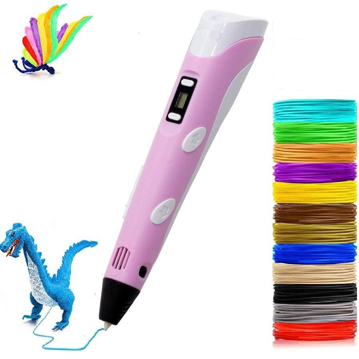 Kids 3D Printing Pen with 20-Colour PLA Filaments and Adjustable Speed