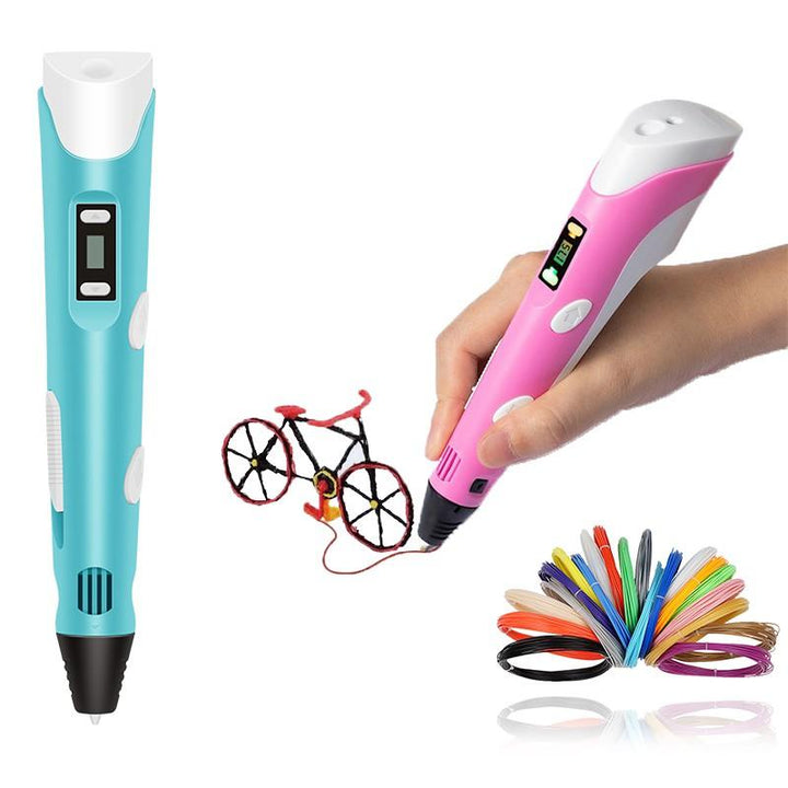 Kids 3D Printing Pen with 20-Colour PLA Filaments and Adjustable Speed
