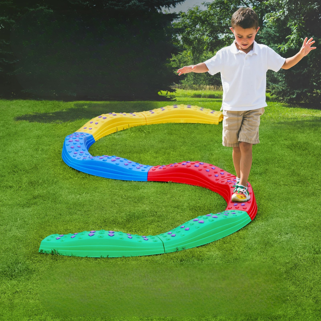 Kids Adjustable Balance Beam Set for Indoor and Outdoor Play