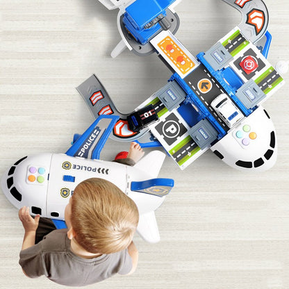 Kids Airplane Toy Set with Mini Vehicles and Accessories for Imaginative Play