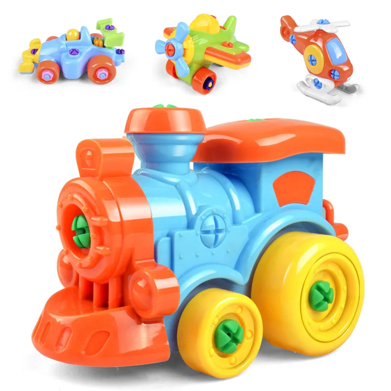 Kids DIY Vehicle Building Set with Screw Assembly