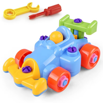 Kids DIY Vehicle Building Set with Screw Assembly
