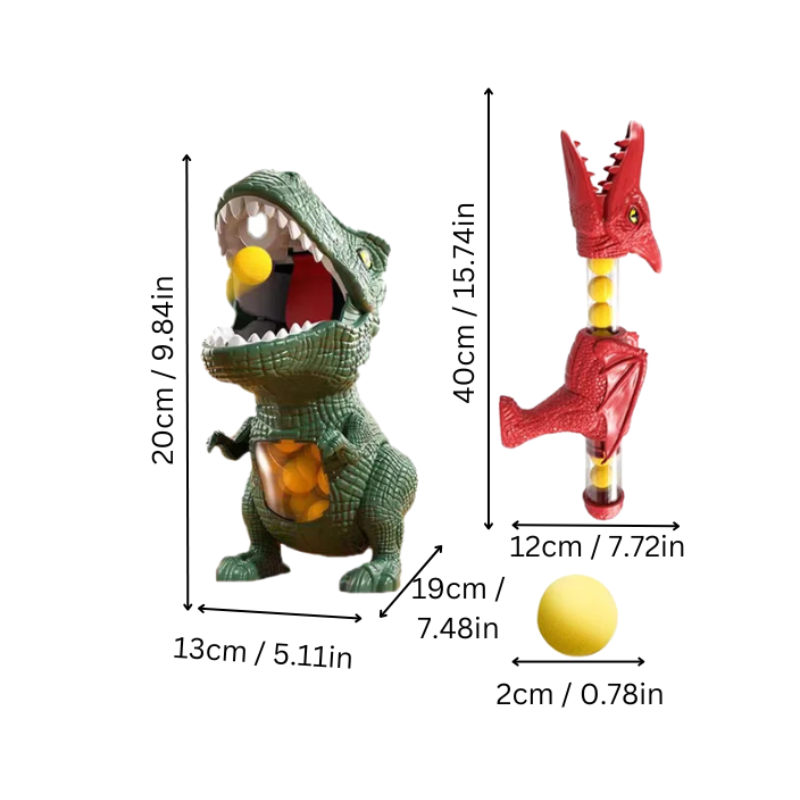 Kids Dinosaur Blaster Toy with Soft Foam Balls and Target