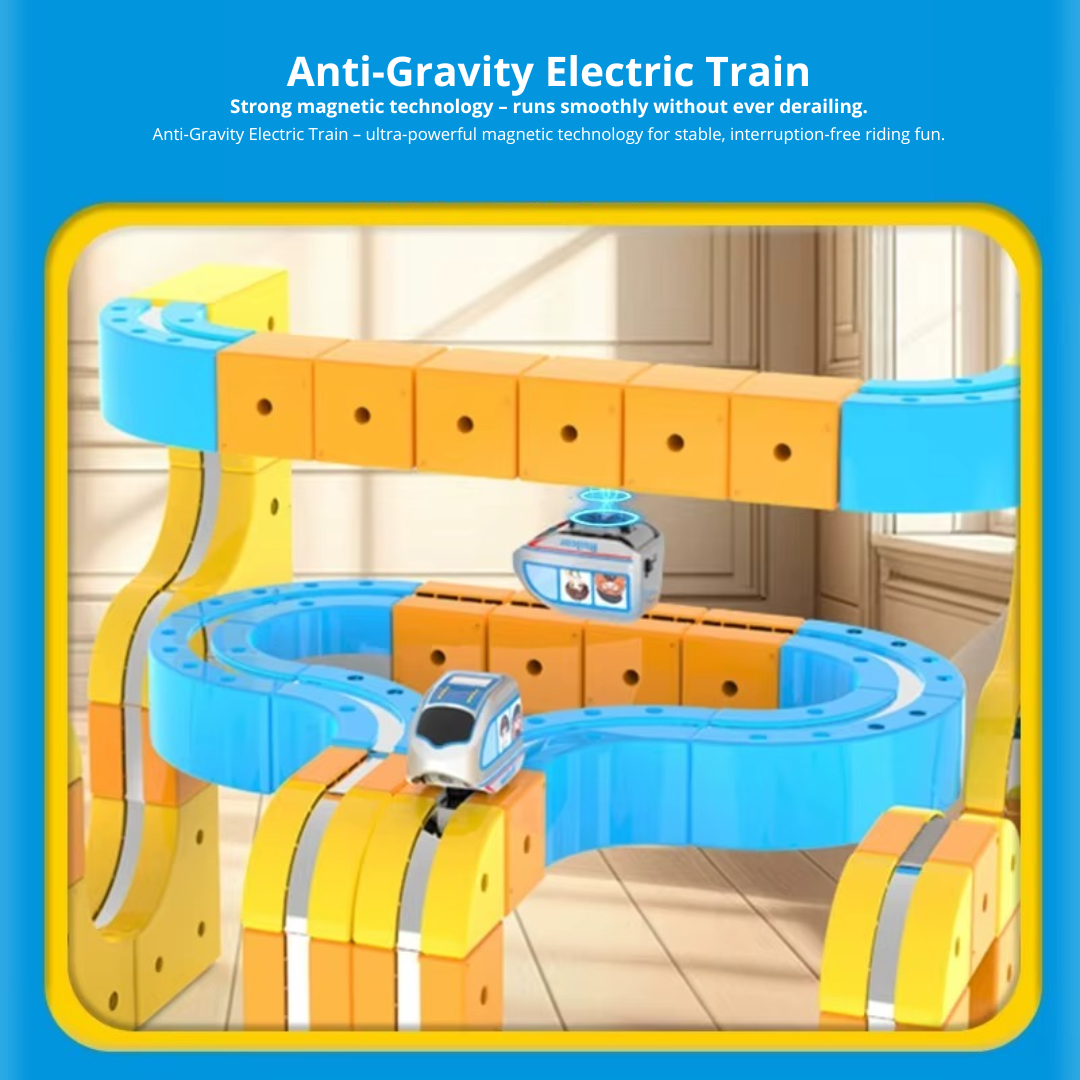 Kids Magnetic Track Building Set with Rechargeable Electric Train