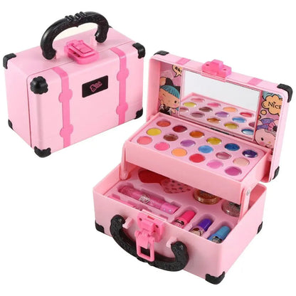 Kids Makeup Play Kit with Pretend Lipstick and Eyeshadow Accessories