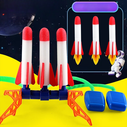Kids' Outdoor Stomp Rocket Launcher Set with Foam Rockets