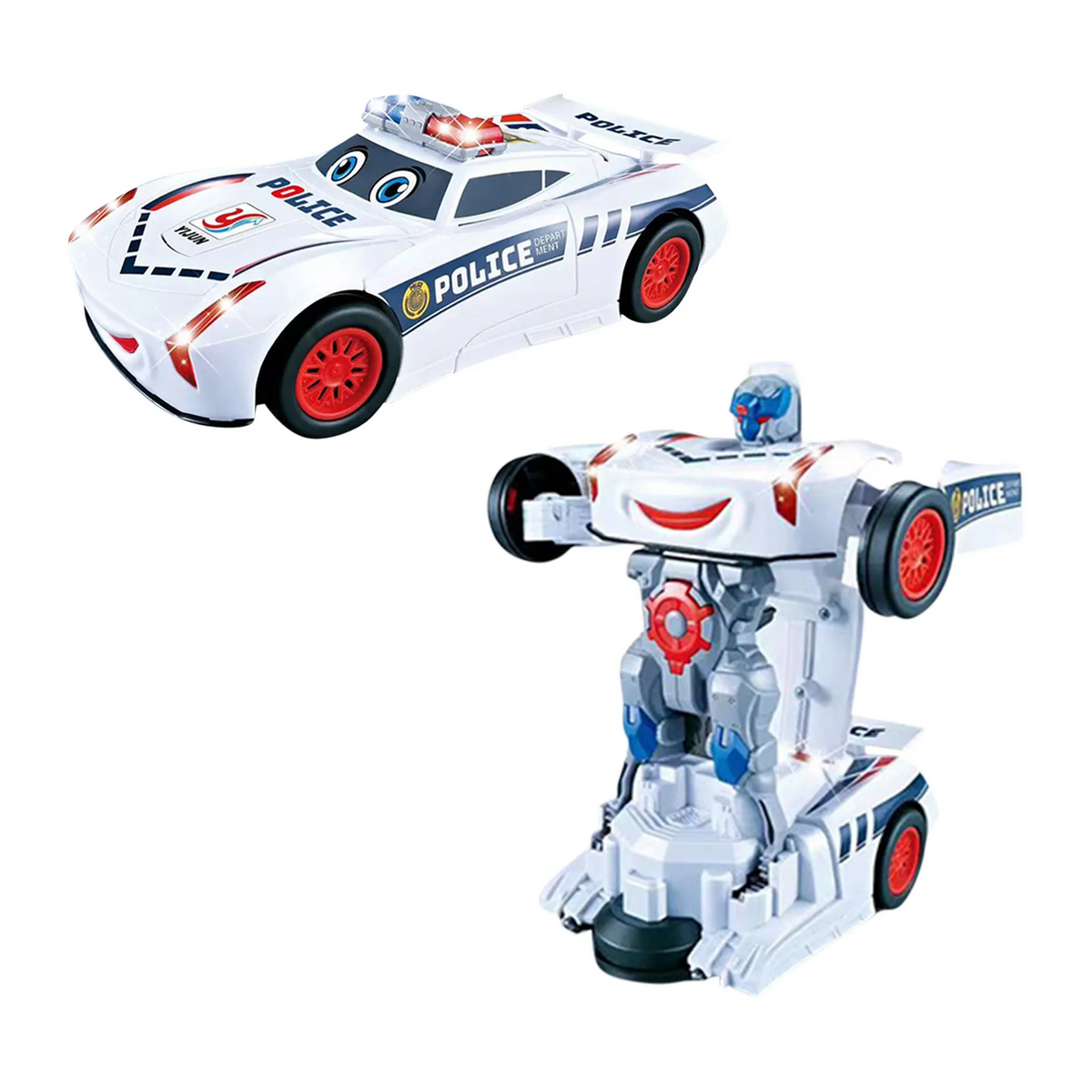 Kids' Transforming Robot Toy Car with Remote Control and Obstacle Detection