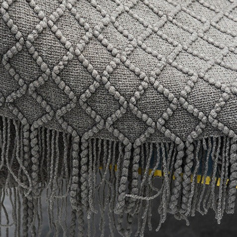 Knitted Cotton Blend Throw Blanket for Warmth and Comfort