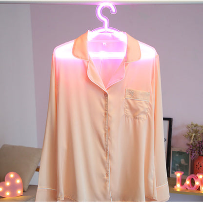 LED Clothing Hanger with Neon Lighting and USB Charging