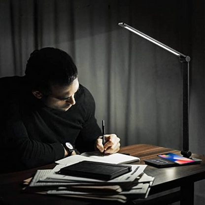 LED Desk Lamp with Wireless Charging, Touch Control and Adjustable Lighting