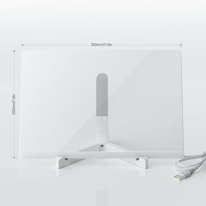 LED Drawing Board with 7-Colour Pen, Reusable Acrylic Writing and Light Pad