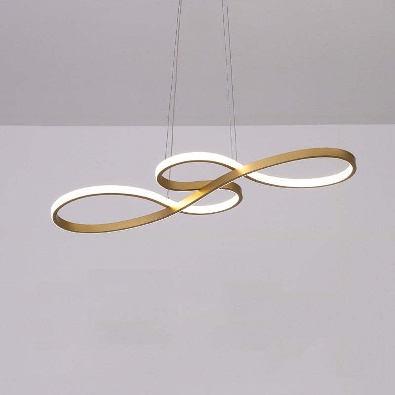 LED Musical Notes Pendant Light with 3 Colour Temperatures in Black White or Gold
