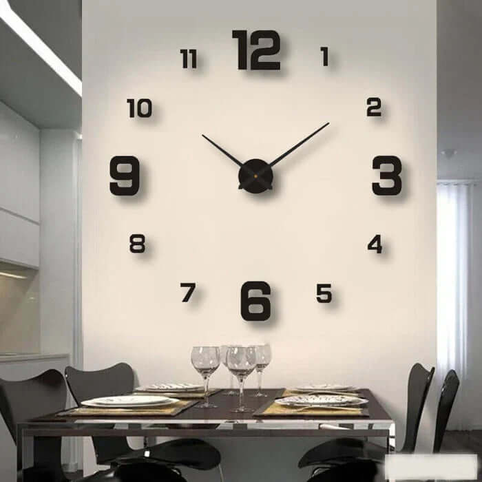 Large DIY Wall Clock with Modern Adjustable Design