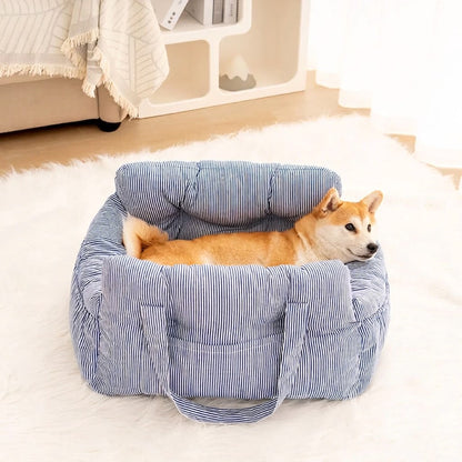Large Dog Car Seat with Safety Straps and Washable Removable Cover