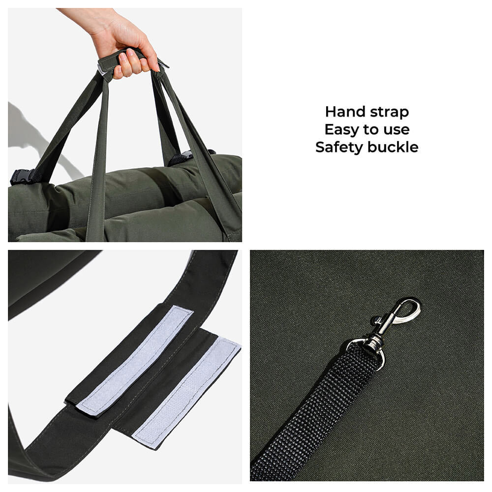 Large Dog Car Seat with Safety Straps and Washable Removable Cover