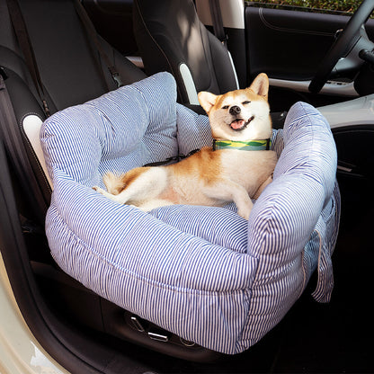 Large Dog Car Seat with Safety Straps and Washable Removable Cover