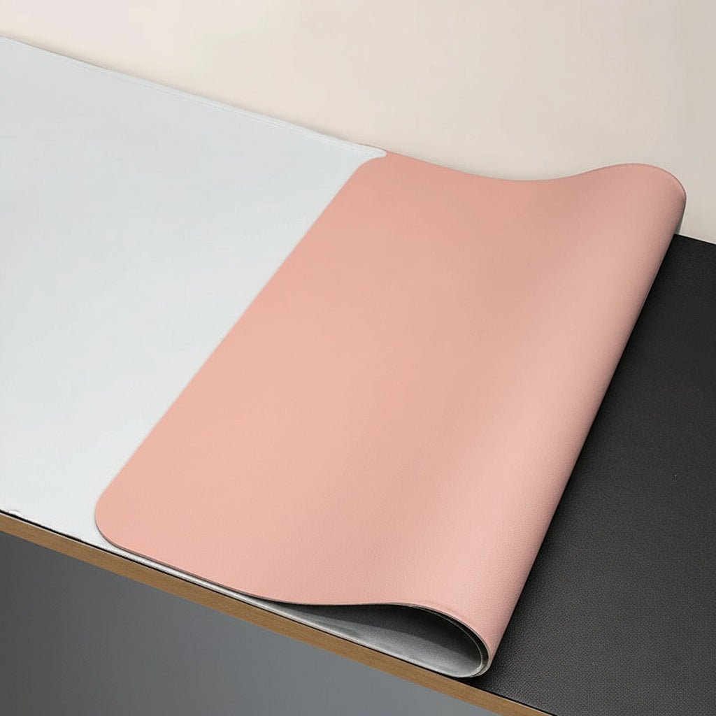 Large PU Leather Desk Mat with Non Slip Base for Office and Gaming