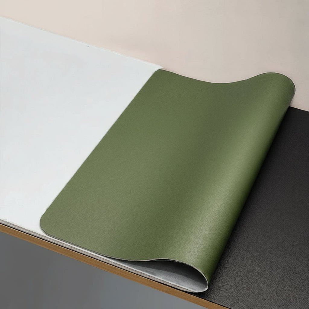 Large PU Leather Desk Mat with Non Slip Base for Office and Gaming