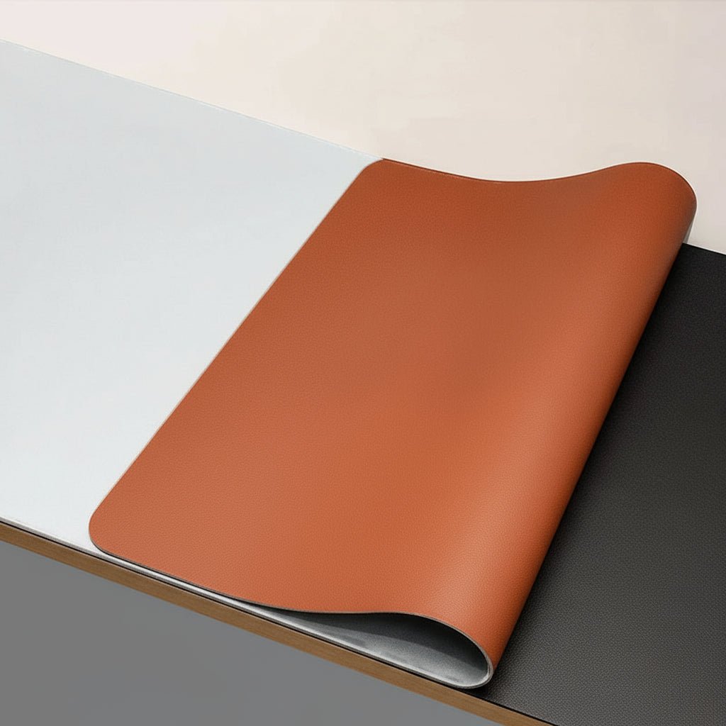 Large PU Leather Desk Mat with Non Slip Base for Office and Gaming