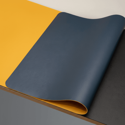 Large PU Leather Desk Mat with Non Slip Base for Office and Gaming