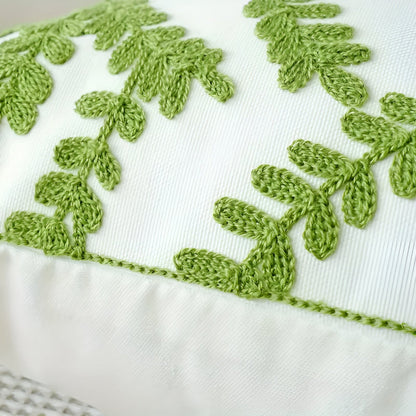 Leaf Pattern Cushion Cover – Textured Microfibre Blend Home Decor