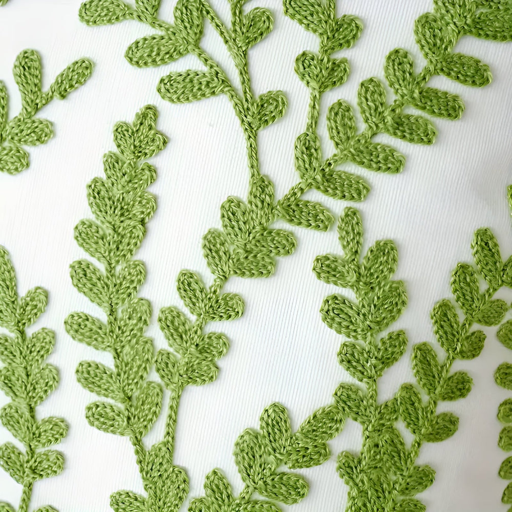 Leaf Pattern Cushion Cover – Textured Microfibre Blend Home Decor