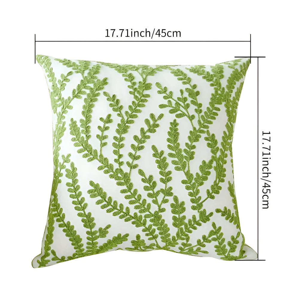 Leaf Pattern Cushion Cover – Textured Microfibre Blend Home Decor