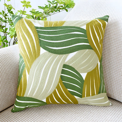 Leaf Pattern Cushion Cover – Textured Microfibre Blend Home Decor